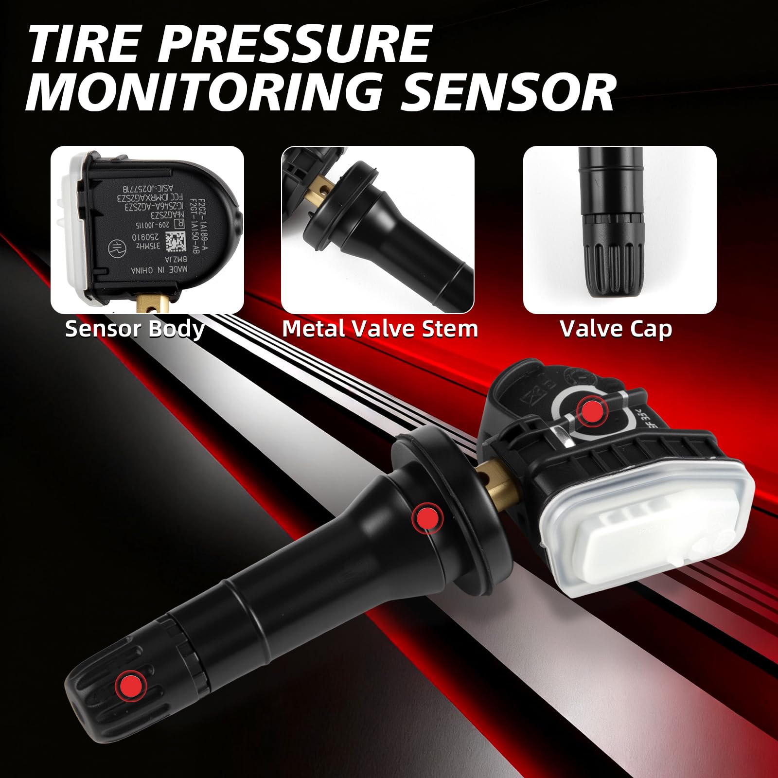 VELDUROVEL sensor mounted on wheel in workshop for fast professional install
