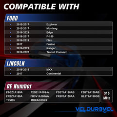 VELDUROVEL sensor label with OE numbers for quick compatibility checks