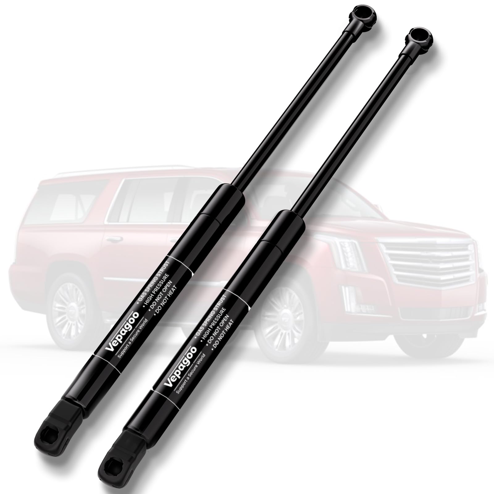 Vepagoo 6156 front packaging showing two struts and benefits of direct-fit replacement