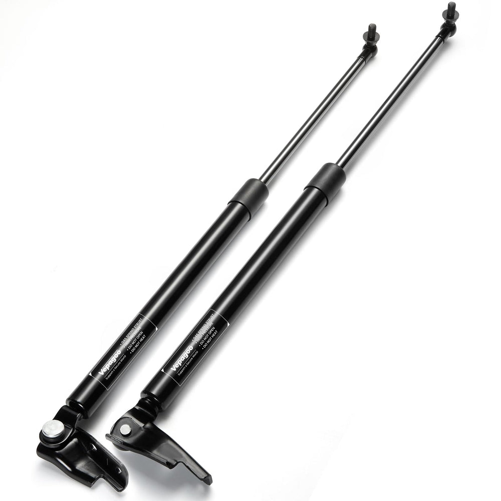 Vepagoo front view of struts showing length and finish, improved lift reliability