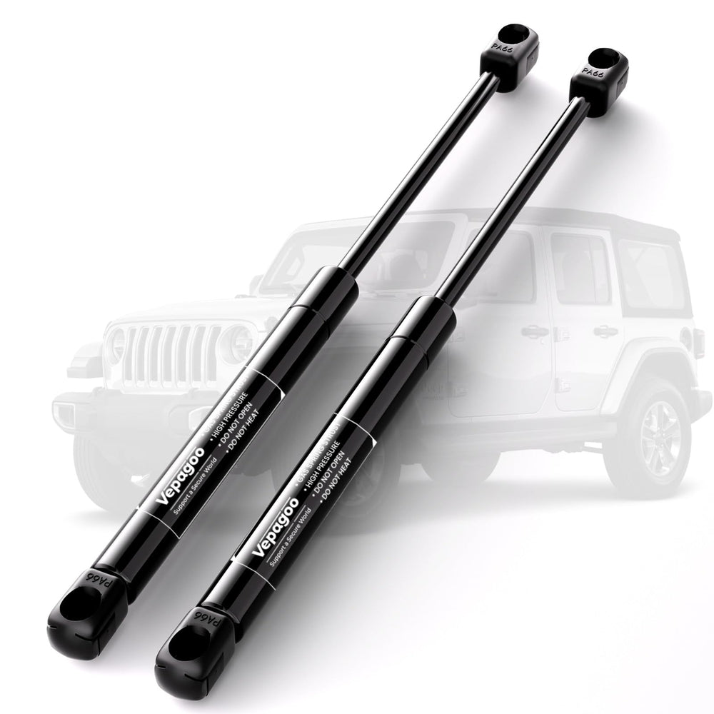 Vepagoo rear window struts front view showing new pair and clean finish benefiting replacement clarity