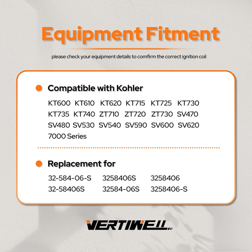 Vertiwell coil installed on Kohler engine illustrating easy replacement benefit