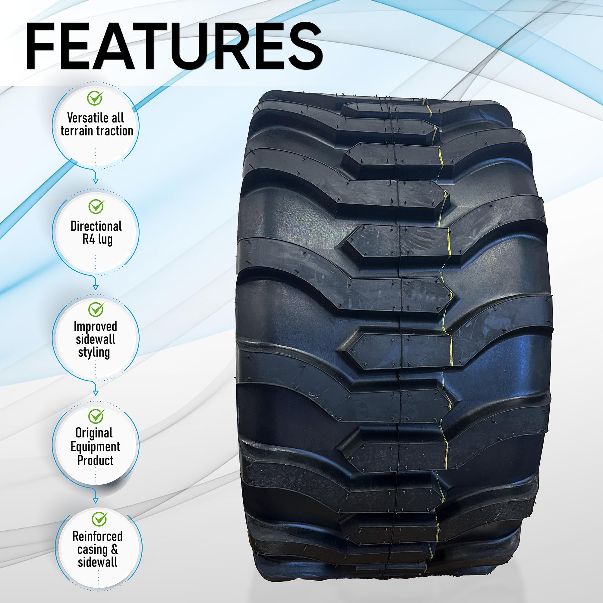 Veteran Tire shedding mud in field showing reliable traction