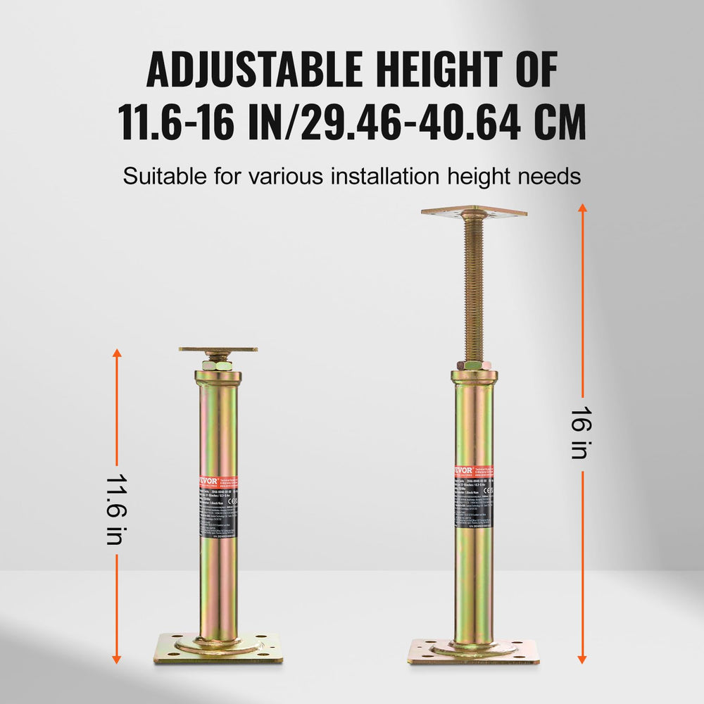 VEVOR threaded adjustment detail showing easy height control benefit