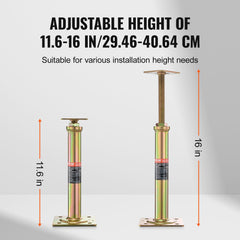 VEVOR threaded adjustment detail showing easy height control benefit