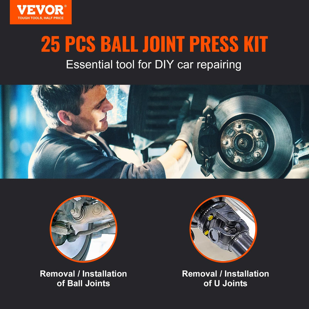 VEVOR close-up of C-clamp frame demonstrating strong construction and control