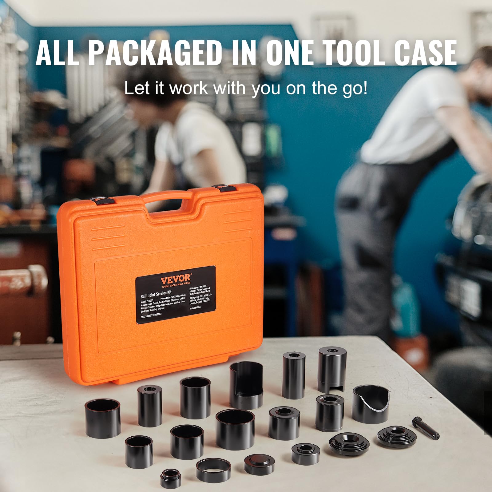 VEVOR open carrying case organizing 21 pieces for easy transport and storage