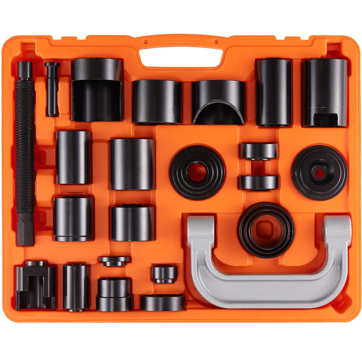 VEVOR ball joint press kit front packaging showing full set and benefits