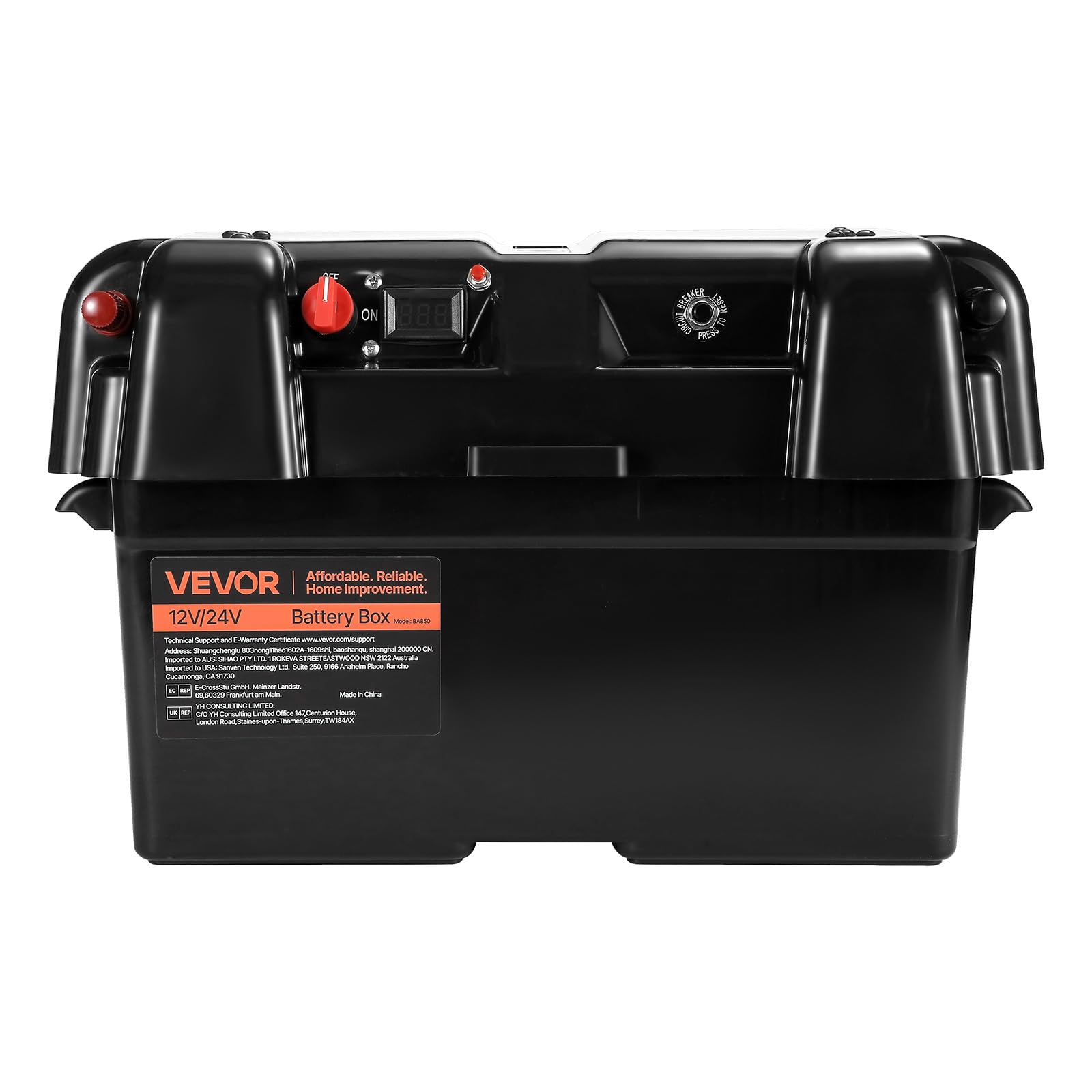 VEVOR box with connected solar panel cables for off-grid charging benefits