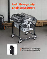 VEVOR four 3-inch swivel casters displayed for easy shop movement