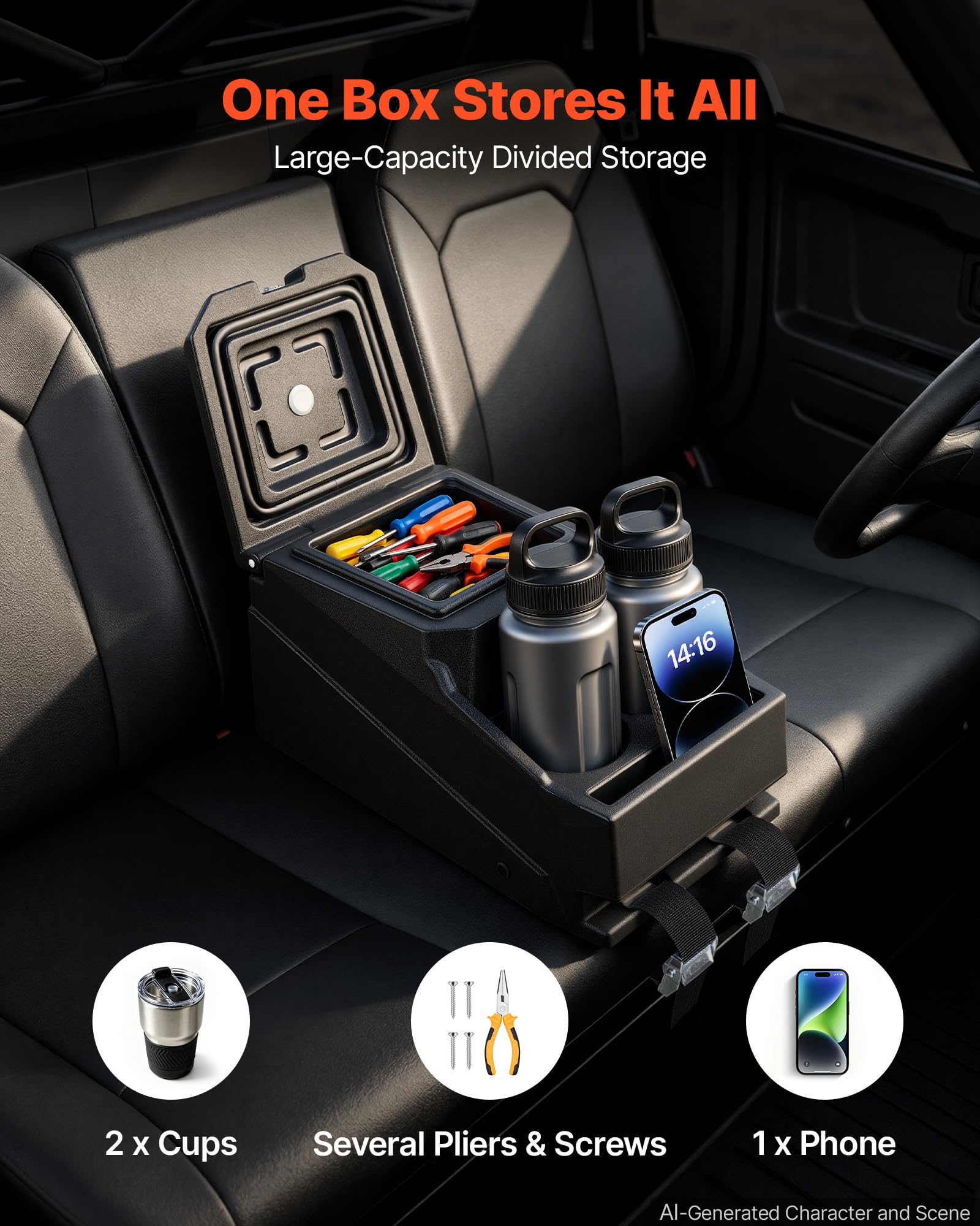 VEVOR console top armrest profile offering comfortable arm support