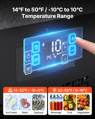 VEVOR control panel close-up with digital display, benefits easy temperature adjustments