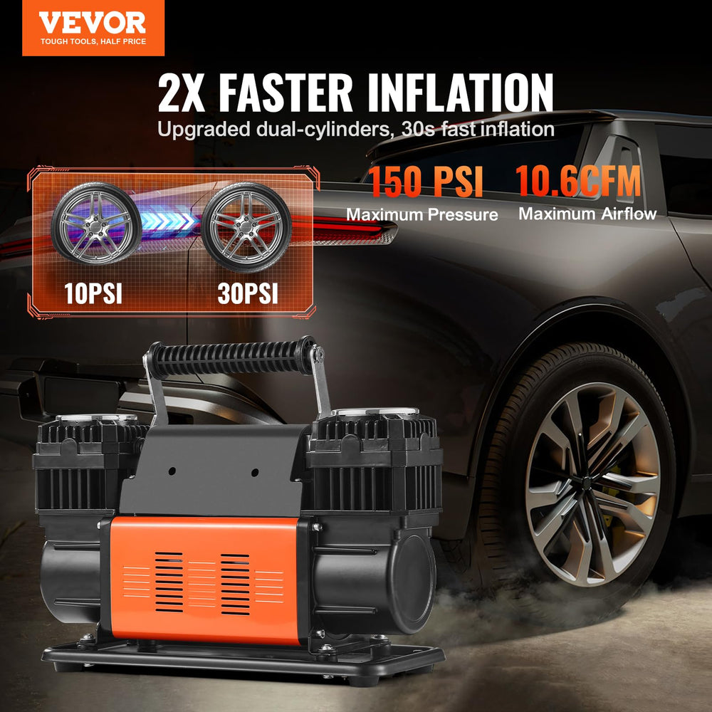 VEVOR control panel and mechanical gauge delivering accurate pressure readings