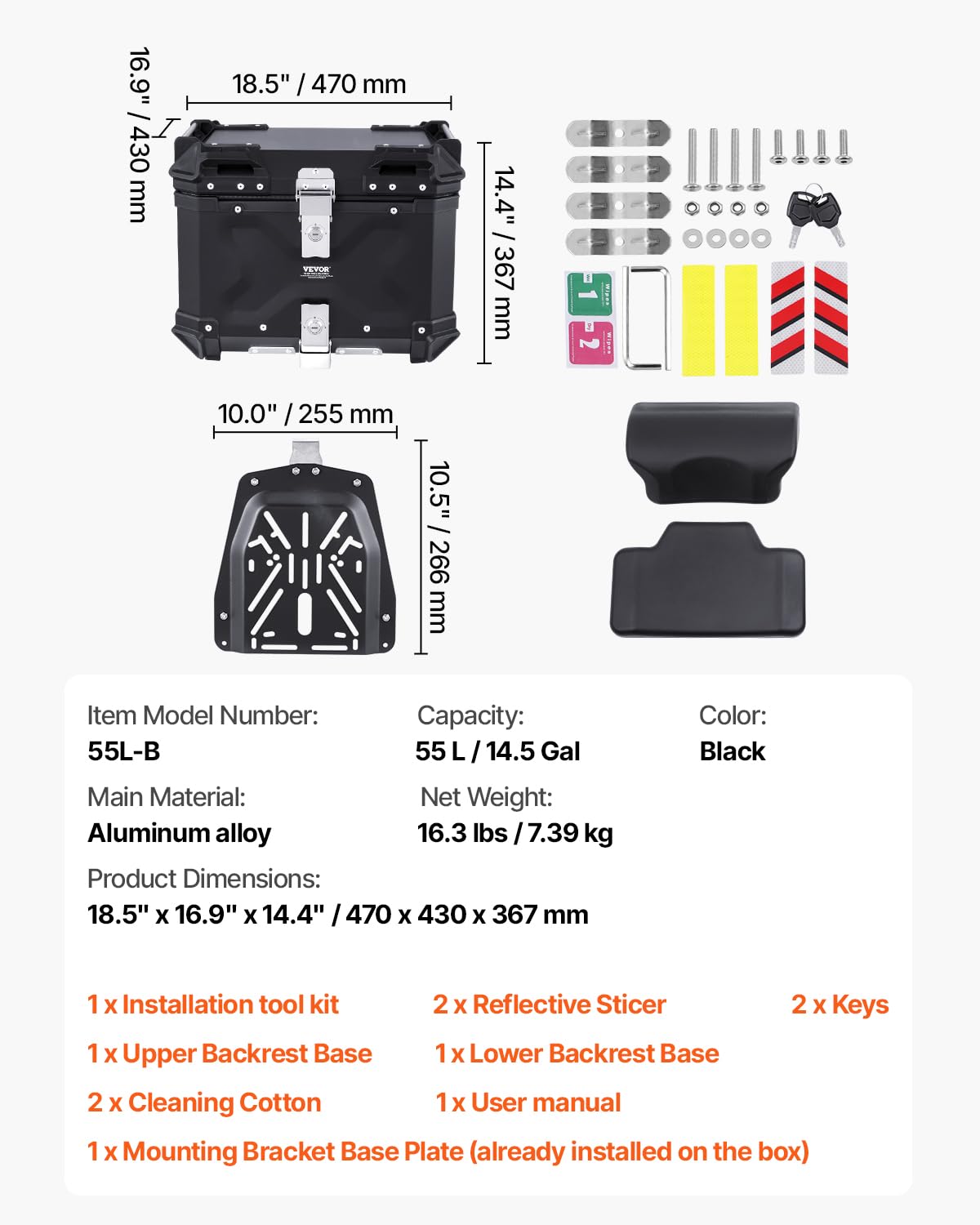 VEVOR reinforced corner bumper protecting case from impacts and drops