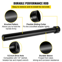 VEVOR crowfoot adapters arrayed showing size coverage for many vehicles