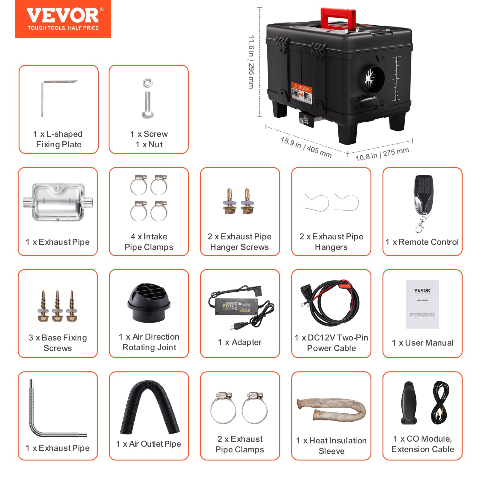 VEVOR exhaust muffler detail lowering noise and vibration benefit quieter sleep