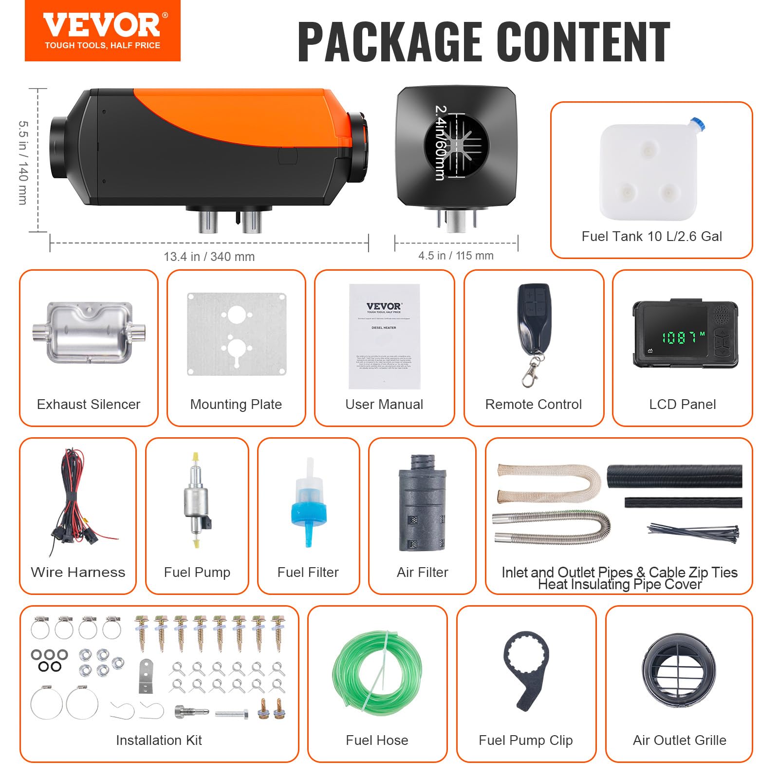 VEVOR heater installed in a camper van providing warm-air distribution advantage