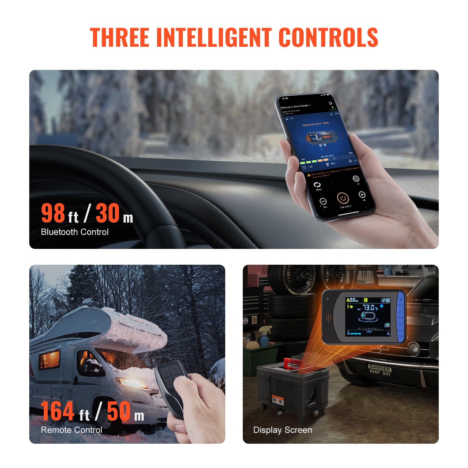 VEVOR installed in RV cabin demonstrating compact warmth for travel comfort