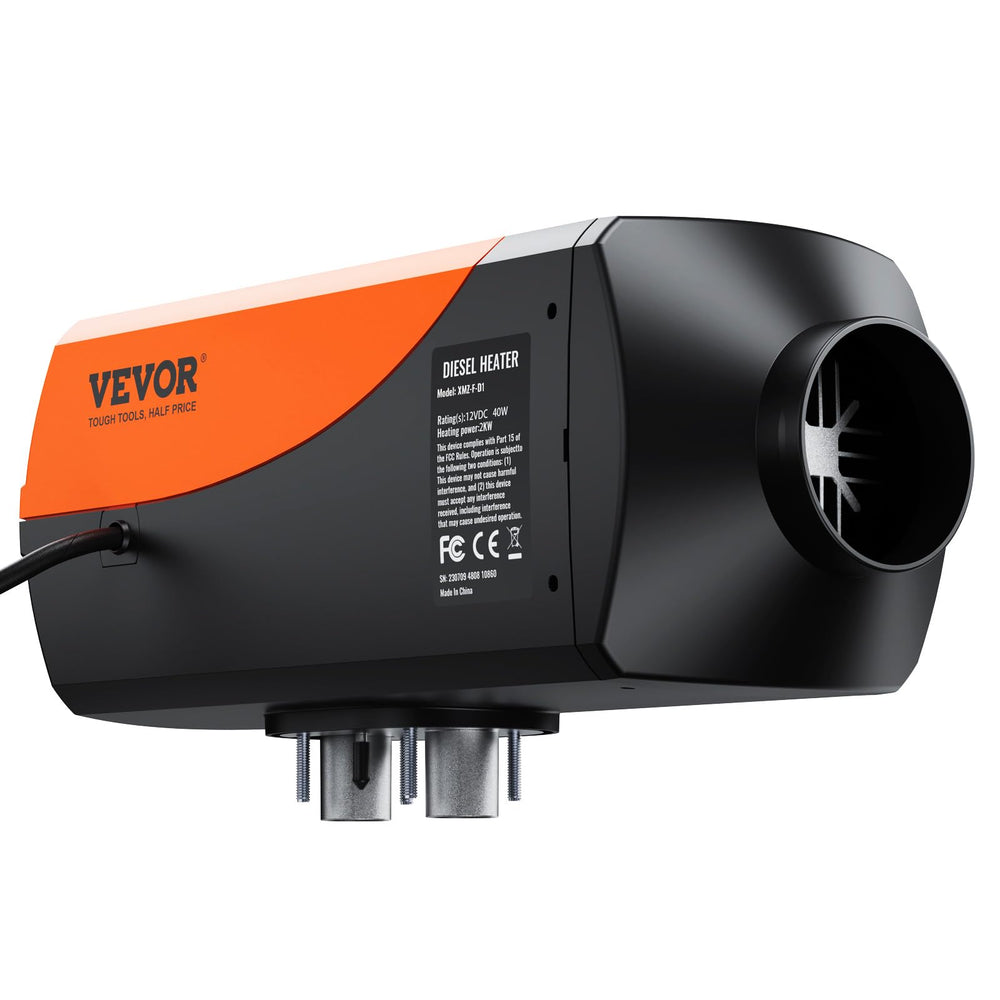 VEVOR heater in a camper lifestyle scene illustrating cozy warmth on the road