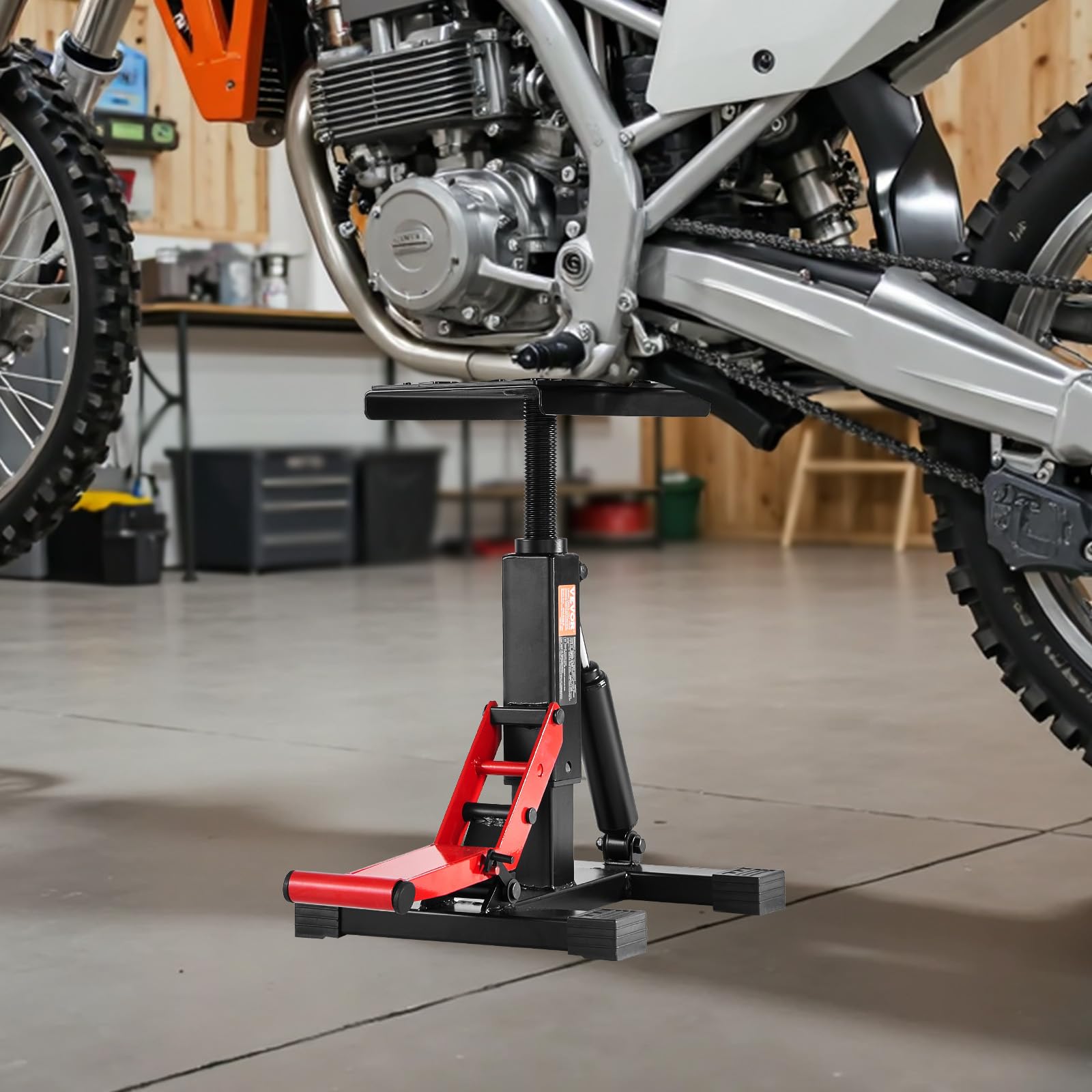 VEVOR height adjustment scale indicating 9.8 to 18.3 inch range