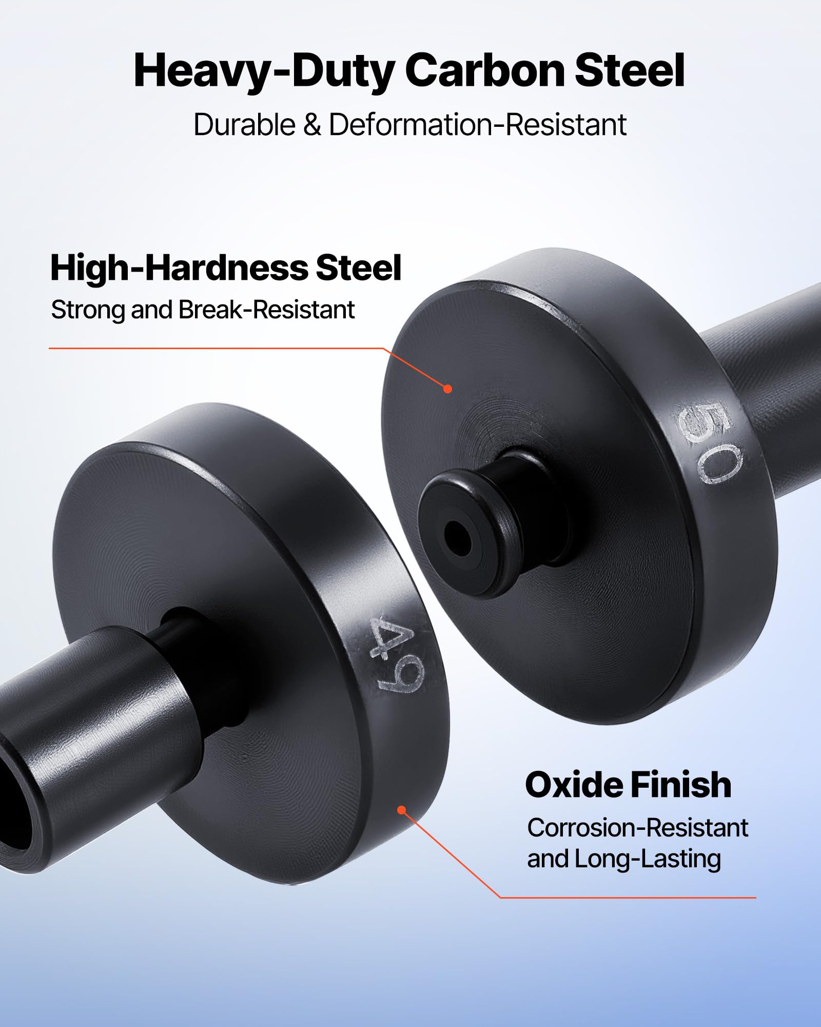 VEVOR array of disc sleeves and bushings displaying many sizes for correct fitment