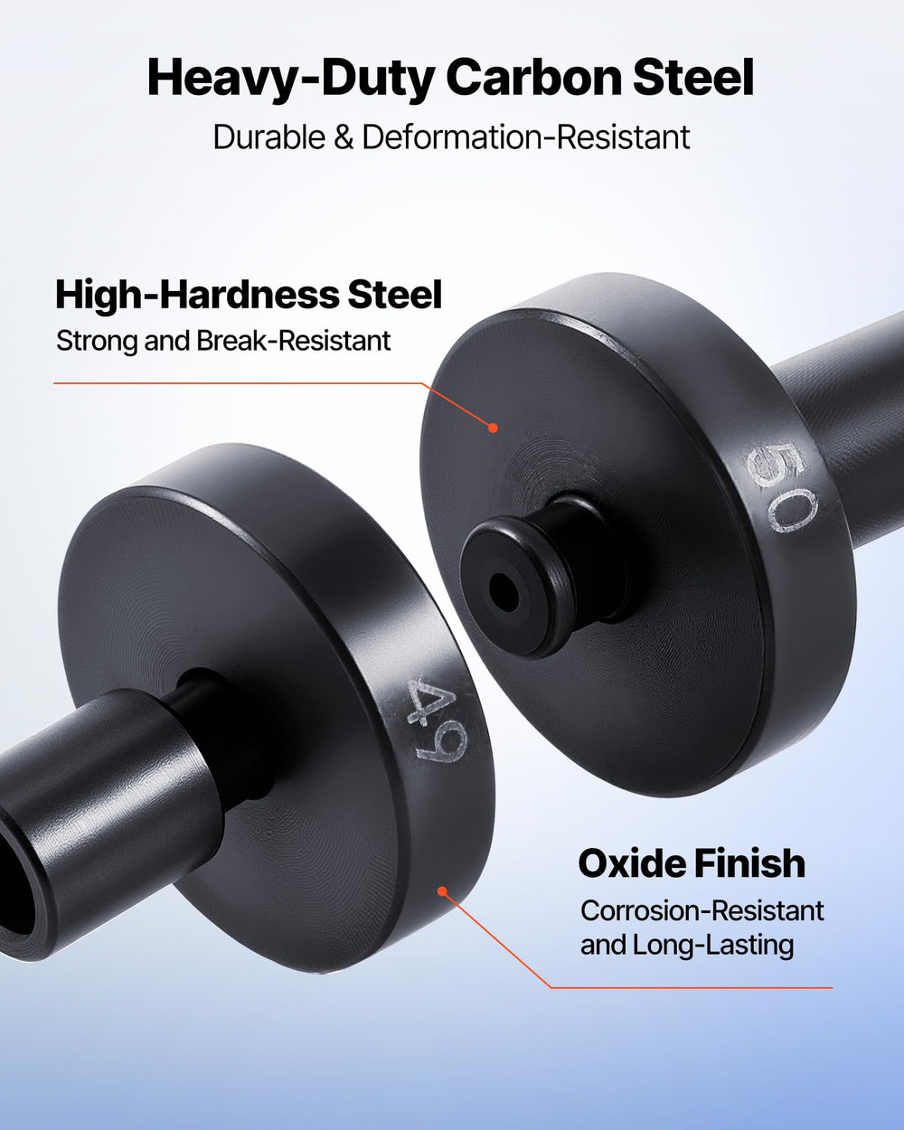 VEVOR array of disc sleeves and bushings displaying many sizes for correct fitment