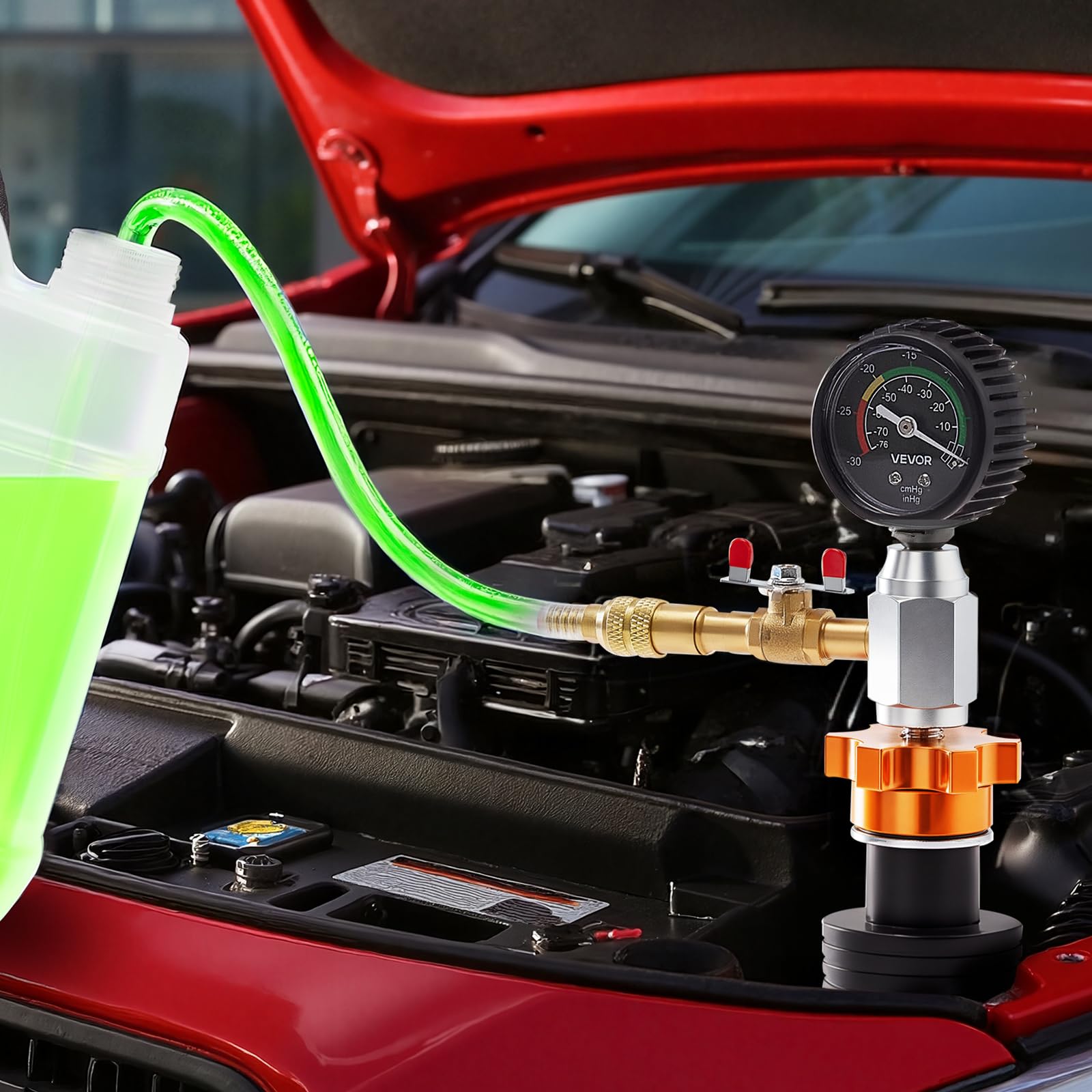 VEVOR inline filter close-up preventing debris entry for safer coolant circulation
