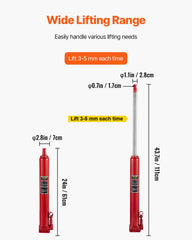 VEVOR flat base close-up illustrating stable support for safe lifting