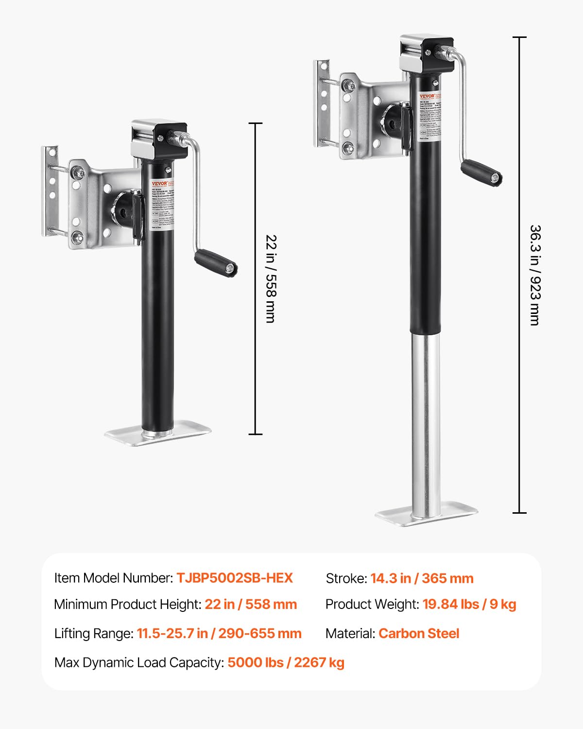 VEVOR footplate and base view for stable ground contact and load distribution