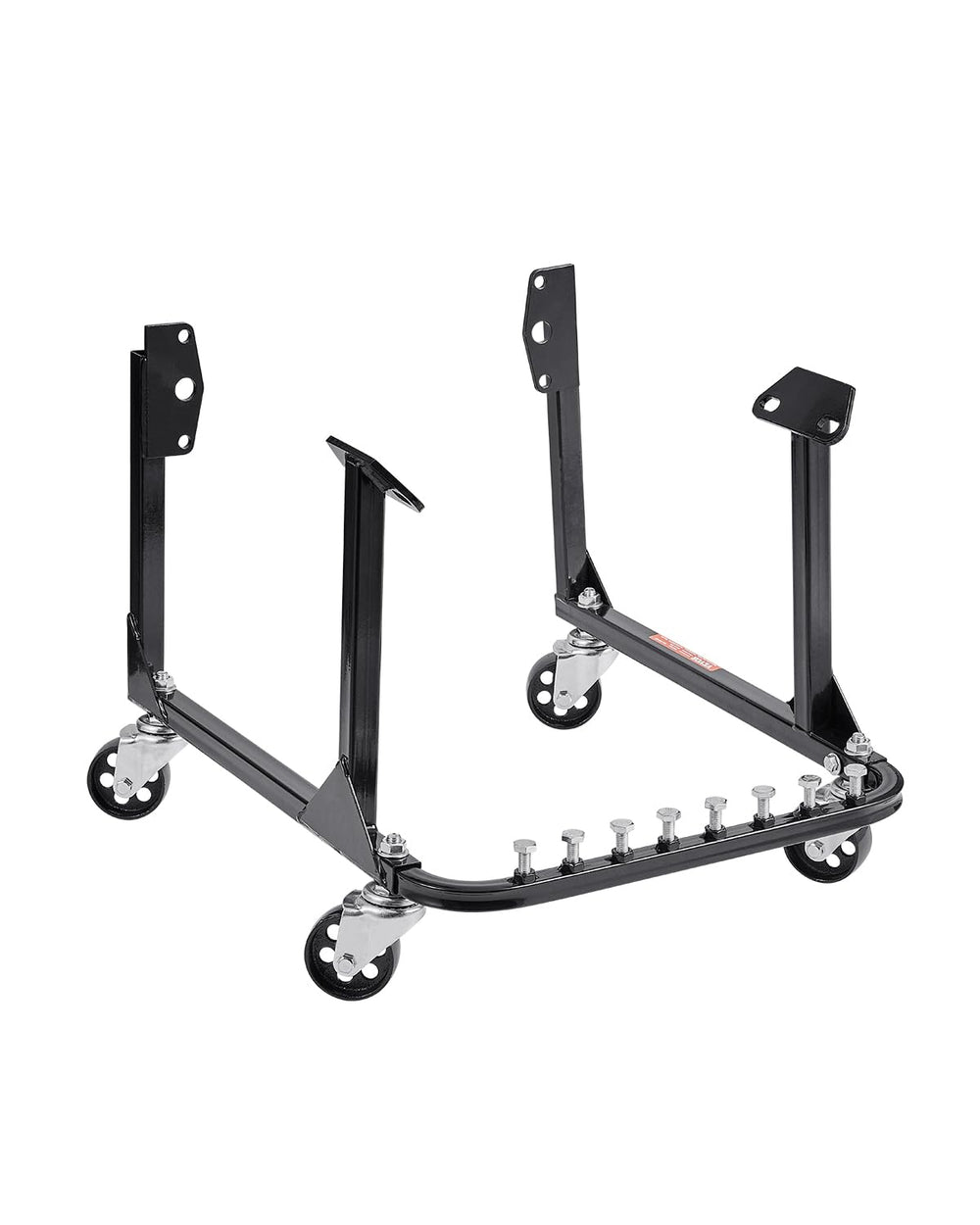 VEVOR front profile of engine stand showing stable support and mobility