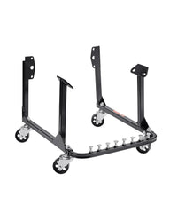 VEVOR front profile of engine stand showing stable support and mobility