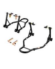 VEVOR front stand full view showing sturdy steel frame and secure lift benefit