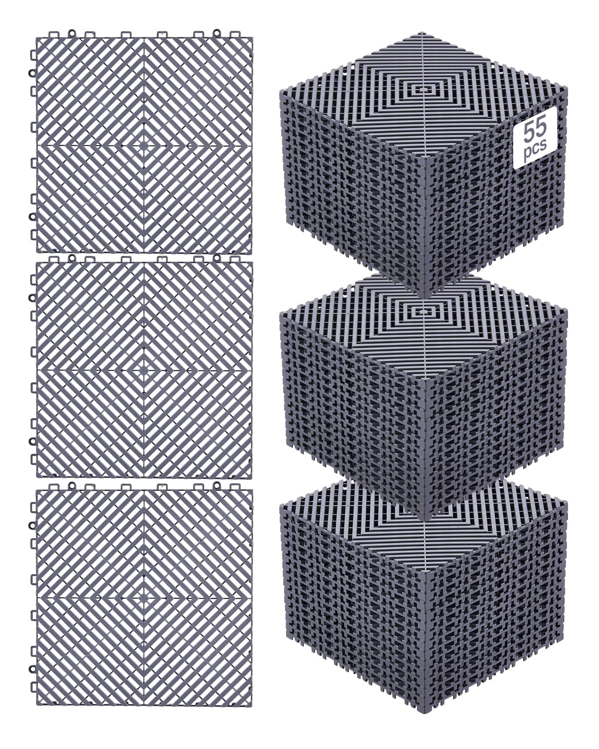 VEVOR front view of 55-piece pack showing modular layout and convenience