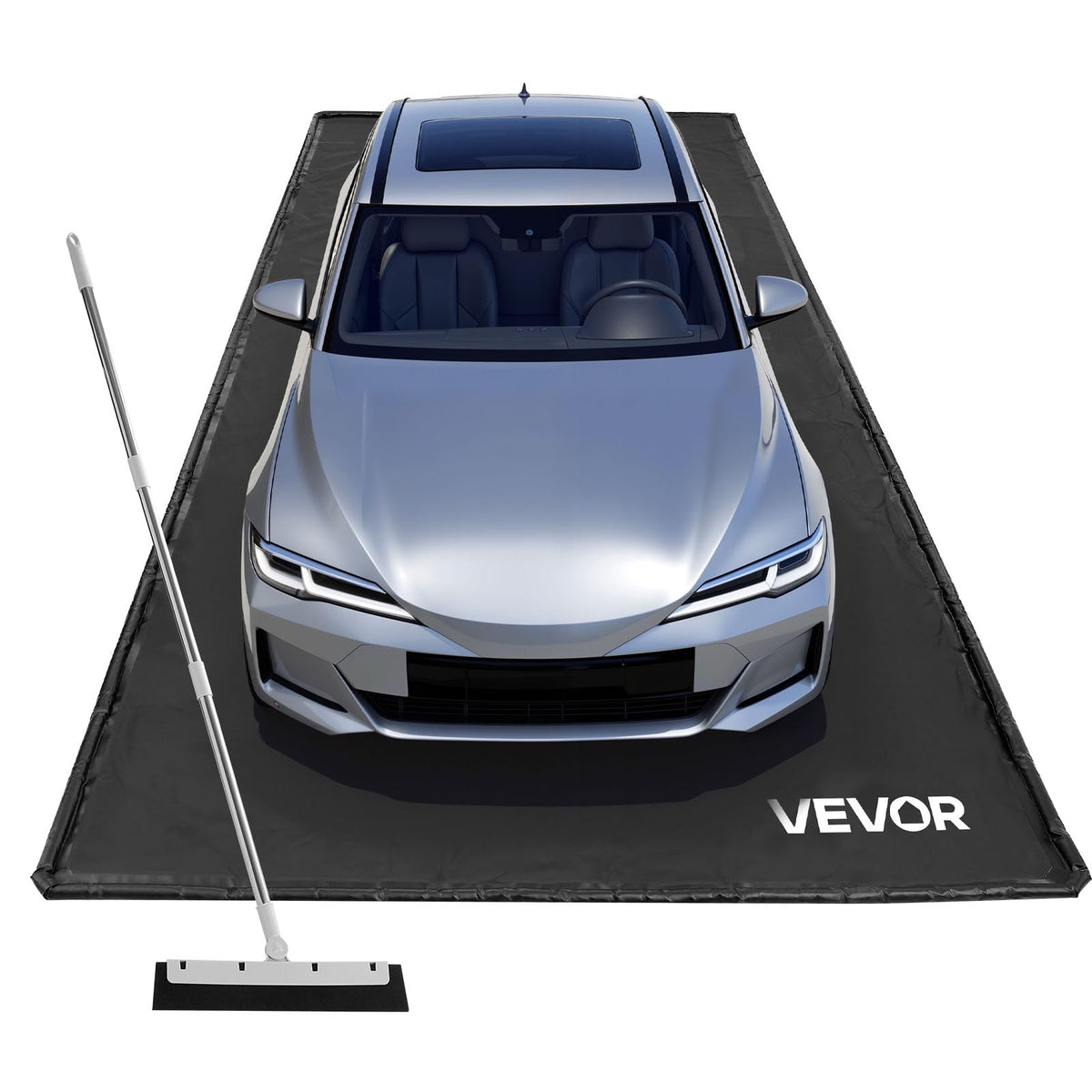 VEVOR front view mat installed showing full coverage and floor protection