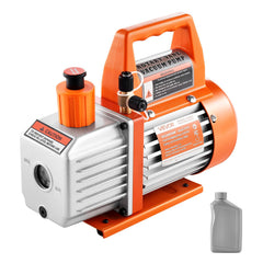 VEVOR front view of vacuum pump showing compact body and handle, improved portability