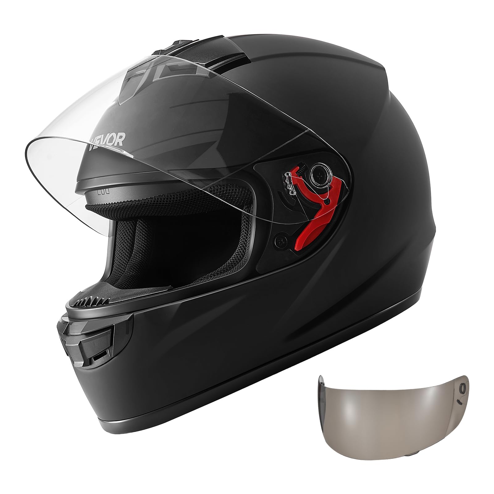 VEVOR full face helmet front view showing full coverage and DOT safety