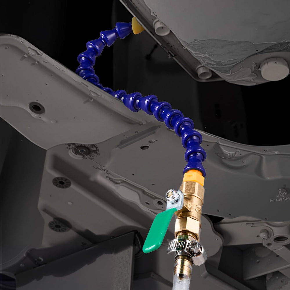 VEVOR wide-mouth funnel pouring without splashes for cleaner work