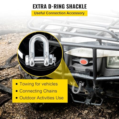 VEVOR chain beside a tape measure showing 3 ft length for practical storage and reach