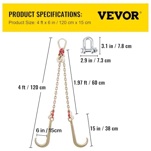 VEVOR bridle chain stored in a truck tool box illustrating convenient on-road storage