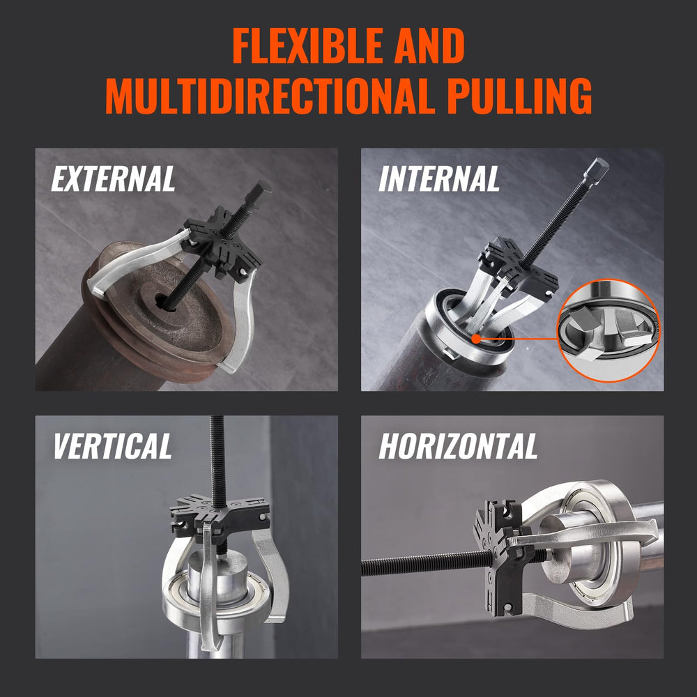 VEVOR 3-inch puller in use on a small bearing demonstrating access in tight spaces
