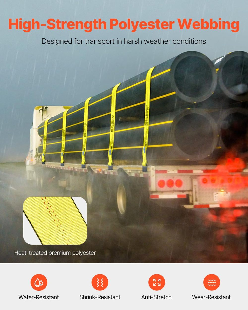 VEVOR powder-coated hook detail highlighting corrosion resistance and durability