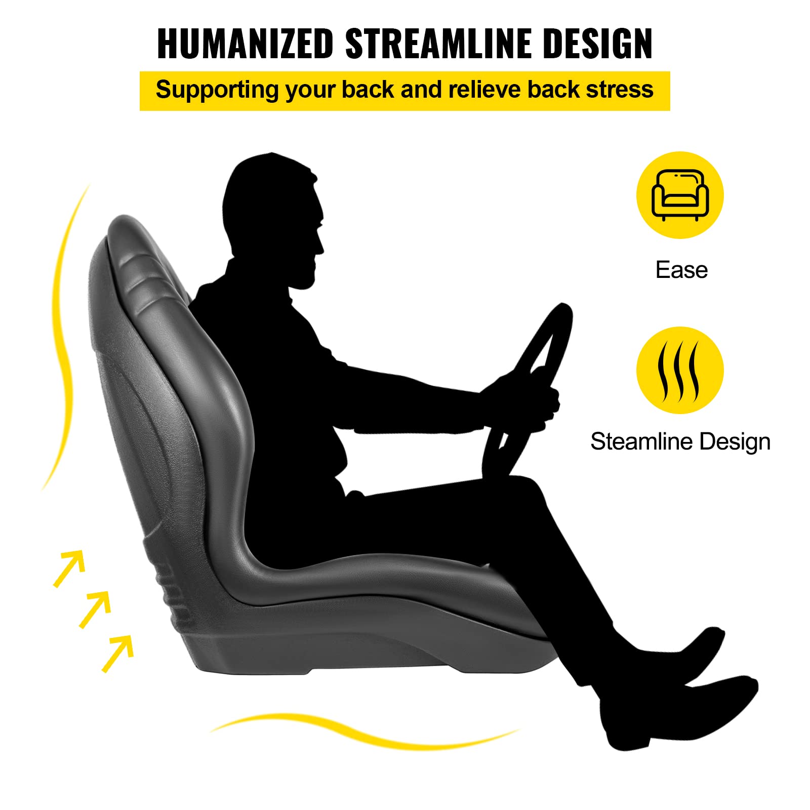 VEVOR included fabric cushions for hygiene and extra comfort