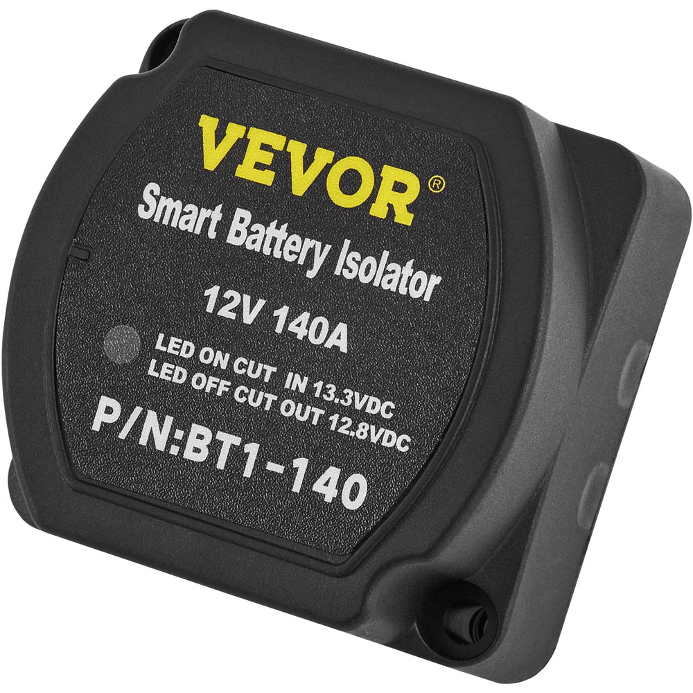 VEVOR installed on a boat auxiliary battery showing marine suitability and protection