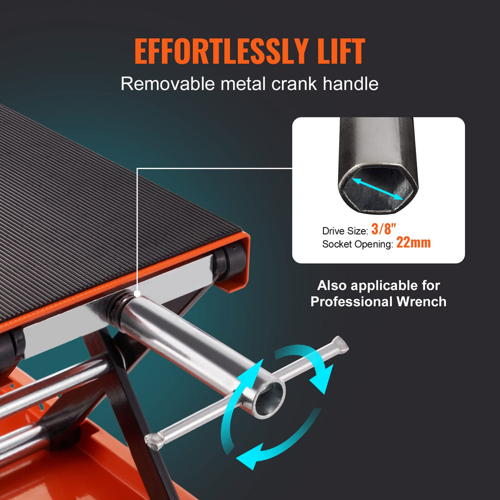 VEVOR folded lift compact for storage and easy garage transport