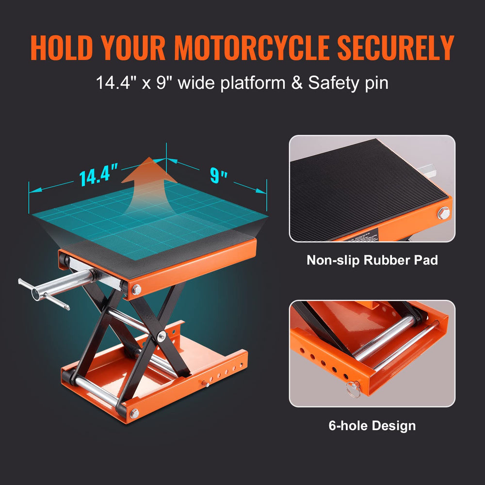 VEVOR rubber pad detail protecting paint and preventing motorcycle slips