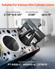 VEVOR close-up of spring-loaded support legs ensuring secure liner grip