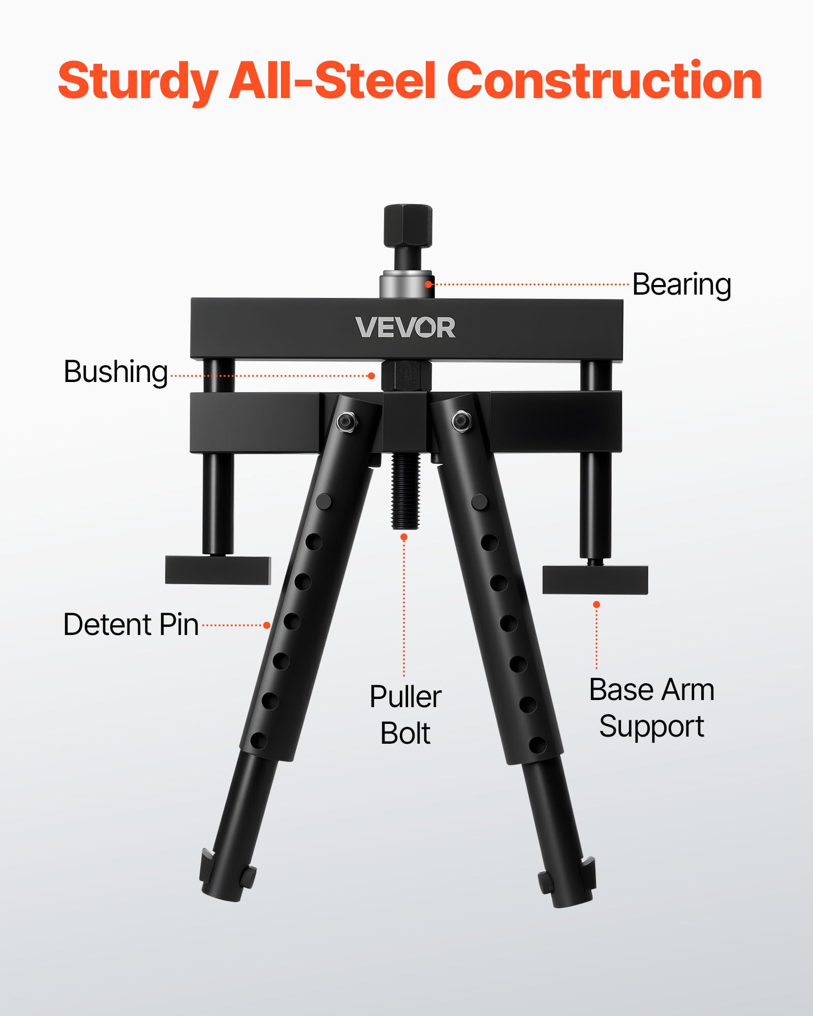 VEVOR liner puller installed on diesel engine for safe liner removal benefit