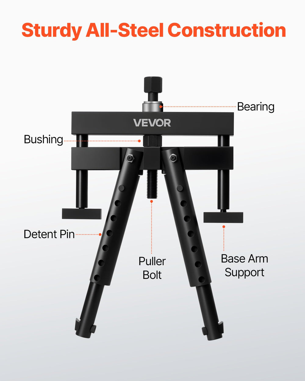 VEVOR liner puller installed on diesel engine for safe liner removal benefit