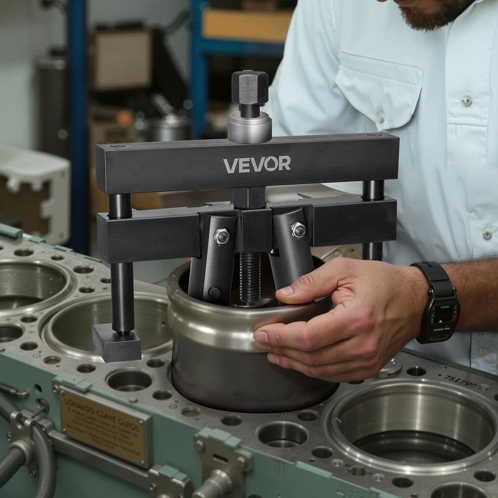 VEVOR shot of steel materials and welds highlighting durable build benefit