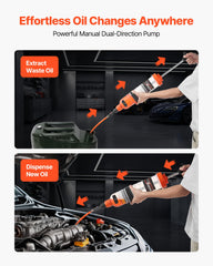 VEVOR long hose and multiple adapters displayed, improving reach and fit